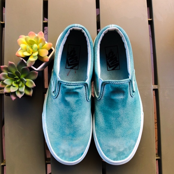 teal vans slip ons teal vans slip ons